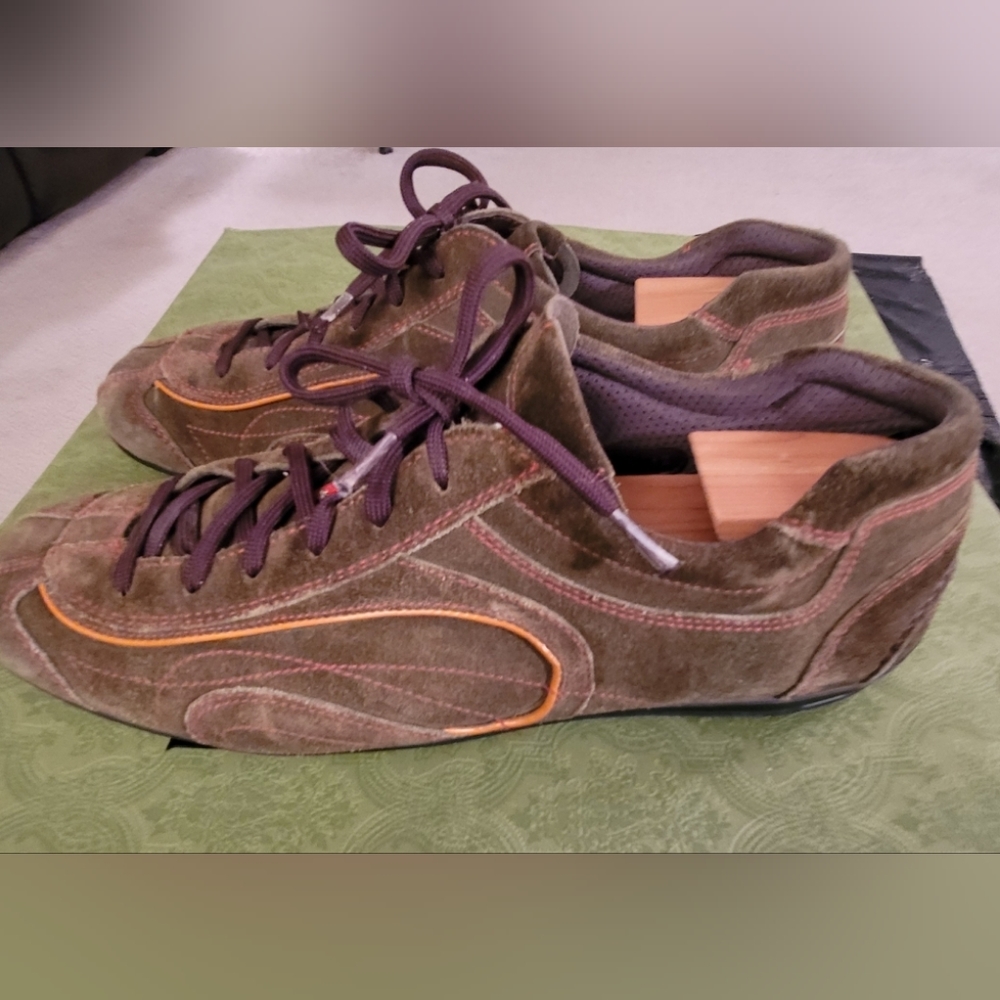Prada seude loafer size 12 prada Us 13